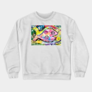 Fish Panting for a Drink with Hemingway in Havana Crewneck Sweatshirt